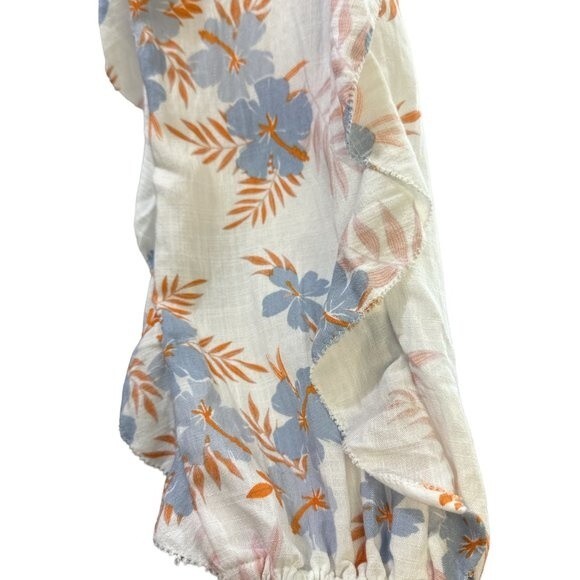 Olivaceous Crop Top Floral Print Long Sleeve Boho Cottagecore Beachy Sz L - Picture 9 of 16